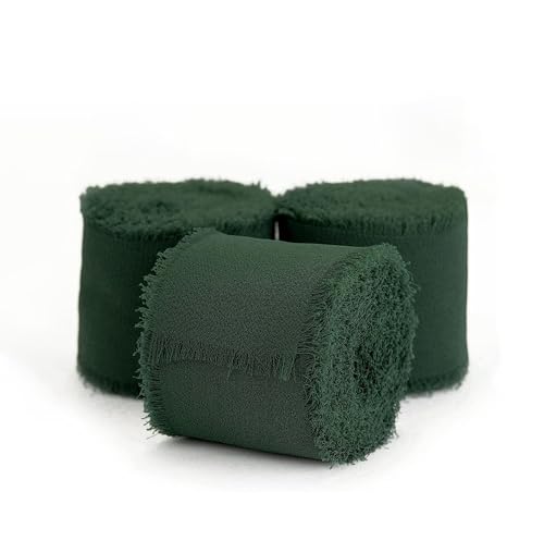 Remedare Geschenkband aus Chiffon, 8er Set (4 cm x 5 m)–Elegantes Schleifenband für Geschenkverpackung, Hochzeit, Geburtstag & Deko Weiches Stoffband in 8 Farben Ideal für Basteln & Handarbeit (Blau) von Remedare