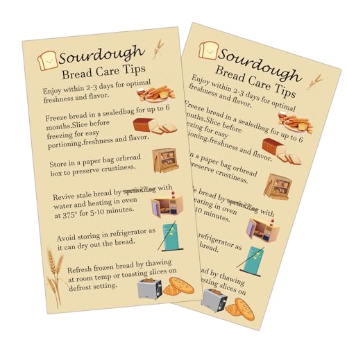 Sauerteig-Brotpflege-Anweisungskarten, Geschmack hält Ihren Sauerteig frisch, Anleitung (evtl. nicht in deutscher Sprache), Brot, Bäckerei, Kundenaufbewahrungstipps, Karte für kleine Unternehmen (50 von Remerabel