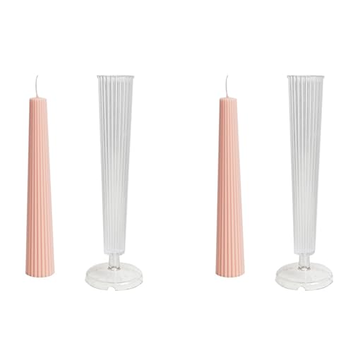 Remingtape 2X Gestreifte Lange Stabsäule Aromatherapie-Kerzenform-Set, PC-Kunststoff-Acrylform, DIY Handgefertigtes Kirchenkerzenherstellungswerkzeug Remingtape 2X Gestreifte Lange Stabsäule Aromatherapie-Kerzenform-Set, PC-Kunststoff-Acrylform, DIY Handgefertigtes Kirchenkerzenherstellungswerkzeug von Remingtape
