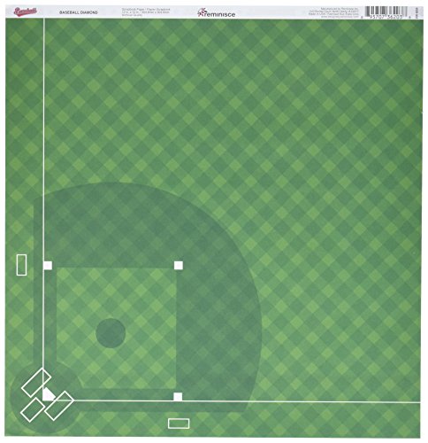 Reminisce Baseball doppelseitig Karton 12 Zoll x 12 Zoll Baseball Diamant von Reminisce