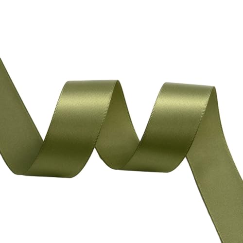 Band zum Verpacken, Basteln und als Hochzeitsdekoration, für jeden Anlass, 25 mm breit, Olivgrün Band zum Verpacken, Basteln und als Hochzeitsdekoration, für jeden Anlass, 25 mm breit, Olivgrün von RemixAst