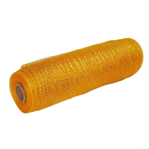 Dekor-Mesh-Band, 12 Farben, 26 cm x 9 m, Polypropylen zum Basteln von Schleifen und für Kränze, goldfarben Dekor-Mesh-Band, 12 Farben, 26 cm x 9 m, Polypropylen zum Basteln von Schleifen und für Kränze, goldfarben von RemixAst