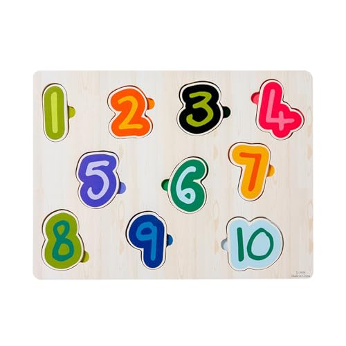 Remorui Wooden Puzzles for Toddler, Number Letters Animal Funny Preschool Gifts Learning Toy for Cognitive Fine Motor Skills Development #2 von Remorui