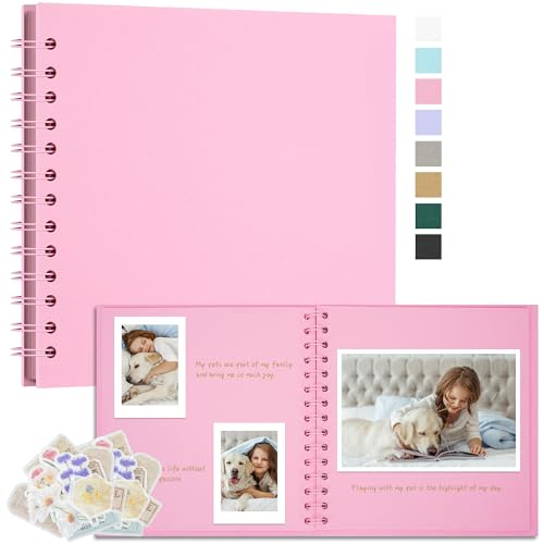 Remowith Fotoalbum Zum Selbstgestalten 20,5x20,5 cm DIY Fotobuch Kraftpapier Erinnerungsbuch für Hochzeiten 40 Seiten Album für Baby Familie Valentinstag Geburtstag Jahrestag Geschenk Rosa Remowith Fotoalbum Zum Selbstgestalten 20,5x20,5 cm DIY Fotobuch Kraftpapier Erinnerungsbuch für Hochzeiten 40 Seiten Album für Baby Familie Valentinstag Geburtstag Jahrestag Geschenk Rosa von Remowith