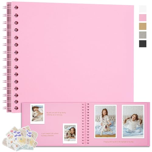 Remowith Fotoalbum Zum Selbstgestalten 28x20,5 cm DIY Fotobuch Kraftpapier Erinnerungsbuch für Hochzeiten 40 Seiten Album für Baby Familie Valentinstag Geburtstag Jahrestag Geschenk Rosa Remowith Fotoalbum Zum Selbstgestalten 28x20,5 cm DIY Fotobuch Kraftpapier Erinnerungsbuch für Hochzeiten 40 Seiten Album für Baby Familie Valentinstag Geburtstag Jahrestag Geschenk Rosa von Remowith