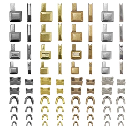 Metall-Reißverschluss-Einsteckstift-Set, Reißverschluss-Kopf-Schieber, Zubehör, Stopper, Reparaturriegel, Schieber, Halter, offenes Ende, unten oben, Stopps für Jacken, Mäntel, 4 Farben Metall-Reißverschluss-Einsteckstift-Set, Reißverschluss-Kopf-Schieber, Zubehör, Stopper, Reparaturriegel, Schieber, Halter, offenes Ende, unten oben, Stopps für Jacken, Mäntel, 4 Farben von Renashed