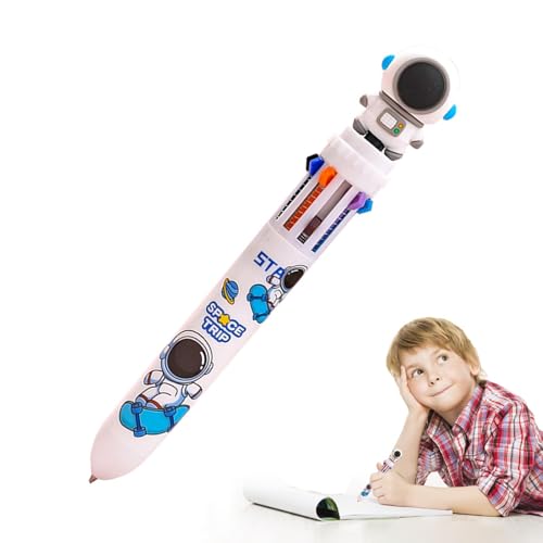 Renchey Bunte Kugelschreiber,Kugelschreiber in verschiedenen Farben | Mehrfarbiger 10-in-1-Kugelschreiber mit Cartoon-Astronauten | 0,5 mm einziehbarer Tintenpressstift zum Schreiben, Journaling, Renchey Bunte Kugelschreiber,Kugelschreiber in verschiedenen Farben | Mehrfarbiger 10-in-1-Kugelschreiber mit Cartoon-Astronauten | 0,5 mm einziehbarer Tintenpressstift zum Schreiben, Journaling, von Renchey