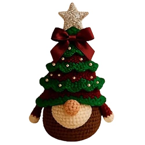 Renchey Häkelsets Für Erwachsene | Weihnachtsfeier Häkelbaumwichtel Starterset - Einfaches Garn Zubehör Set Für Weihnachtsbasteln Zu Hause Erwachsene Jugendliche Kinder Frauen von Renchey