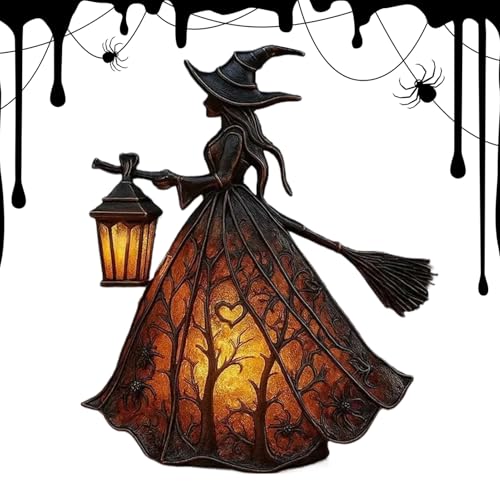 Renchey Halloween Hexe Dekoration | Kunstharz Handarbeit Schilder Für Tischdekoration - rutschfeste Hexen Für, Rasen, Wohnzimmer, Tischdekoration, Fensterbank, Innenbereich Renchey Halloween Hexe Dekoration | Kunstharz Handarbeit Schilder Für Tischdekoration - rutschfeste Hexen Für, Rasen, Wohnzimmer, Tischdekoration, Fensterbank, Innenbereich von Renchey