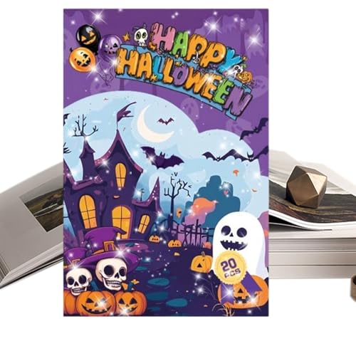Renchey Halloween-Sticker Für Basteln Und Schulhefte | Kürbis Geist Tagebuch Sticker - 20 Blatt Halloween-Dekoration Für Kinder Erwachsene Trinkflaschen Skateboard Partytüten Renchey Halloween-Sticker Für Basteln Und Schulhefte | Kürbis Geist Tagebuch Sticker - 20 Blatt Halloween-Dekoration Für Kinder Erwachsene Trinkflaschen Skateboard Partytüten von Renchey