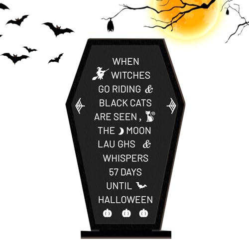Renchey Halloween Tischschild - Brieftafel Sarg Schreibtischzeichen - Grusel Deko Gothic Accessoires Für Wohnzimmer Schlafzimmer Fotohintergrund Renchey Halloween Tischschild - Brieftafel Sarg Schreibtischzeichen - Grusel Deko Gothic Accessoires Für Wohnzimmer Schlafzimmer Fotohintergrund von Renchey