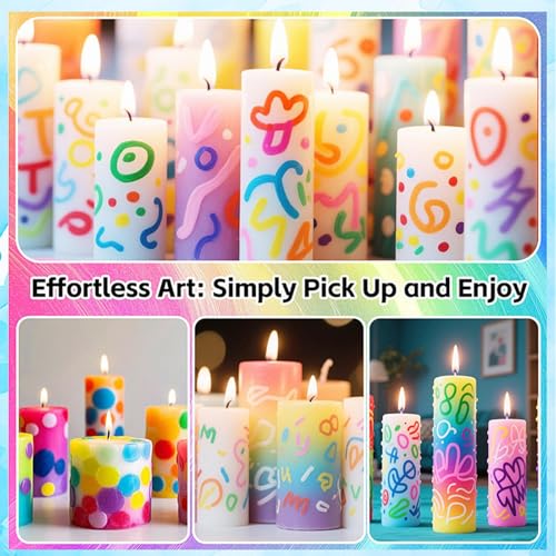 Renchey Kerzenstifte | 12 Farben Kerzenwachs Malstifte Set | Schreiben und Gestalten für Anfänger auf Glas Basteln Kinder Baumwolltaschen Geschenke Renchey Kerzenstifte | 12 Farben Kerzenwachs Malstifte Set | Schreiben und Gestalten für Anfänger auf Glas Basteln Kinder Baumwolltaschen Geschenke von Renchey
