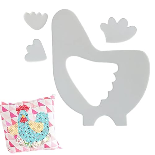 Renchey Nähschablonen,Kunststoff Geflügel-Motiv Quilt Lineal - Bastelbedarf Mit Präzisionsdesign Für Wanddekoration Und Kreativprojekte Renchey Nähschablonen,Kunststoff Geflügel-Motiv Quilt Lineal - Bastelbedarf Mit Präzisionsdesign Für Wanddekoration Und Kreativprojekte von Renchey