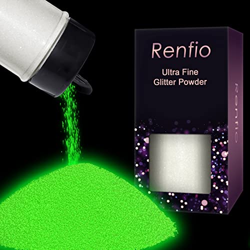 Renfio Glow in the Dark Glitzerpulver Metallic Harz Glitzer PET Flocken Basteln Pailletten 0,2 mm Epoxy Chips Flocken für Tumblers Slime 50 g – Weiß bis Grün Renfio Glow in the Dark Glitzerpulver Metallic Harz Glitzer PET Flocken Basteln Pailletten 0,2 mm Epoxy Chips Flocken für Tumblers Slime 50 g – Weiß bis Grün von Renfio