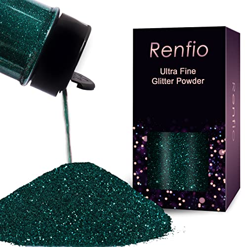 Renfio Ultrafeines Glitzerpulver, Metallharz, Glitzer, 60 g, PET-Flocken, Basteln, Pailletten, 0,2 mm, Epoxid-Chips, Flocken für Becher, Schleim-Dekoration, Dunkelgrün Renfio Ultrafeines Glitzerpulver, Metallharz, Glitzer, 60 g, PET-Flocken, Basteln, Pailletten, 0,2 mm, Epoxid-Chips, Flocken für Becher, Schleim-Dekoration, Dunkelgrün von Renfio