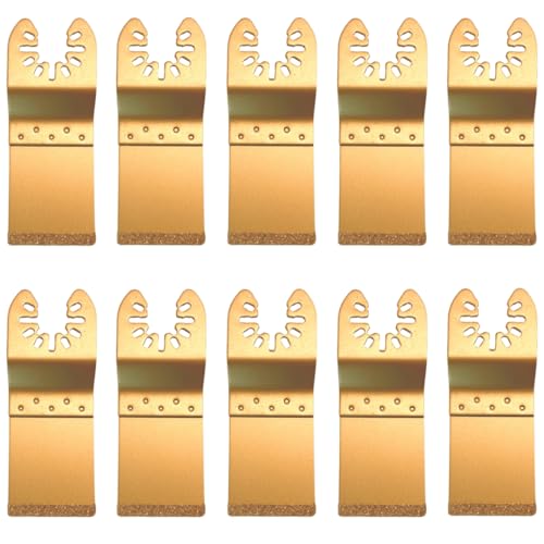10 Stück – 35 mm Hartmetall-Endschnitt-Multiwerkzeug-Klingen für Ziegel, Gips und Fugenentfernung, Schneidersägen-Set, kompatibel mit Dremel, Fein, Multimaster, Makita usw., oszillierend von Rennie Tool Company