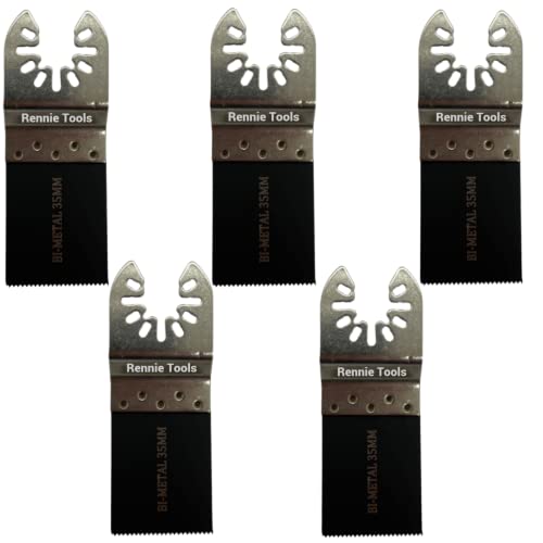 5 x 35 mm Bi-Metall Multi Tool Klingen Sägeblätter für Holz & Metall Cutter Säge Set Kompatibel mit Dremel Fein Multimaster Makita Etc Oszillierend 5 x 35 mm Bi-Metall Multi Tool Klingen Sägeblätter für Holz & Metall Cutter Säge Set Kompatibel mit Dremel Fein Multimaster Makita Etc Oszillierend von Rennie Tool Company