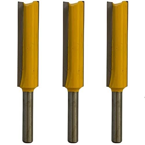 Rennie Tools Fräser für Küchenarbeitsplatten, 1,27 cm Schnittdurchmesser x 1/4 Zoll Schaft x 50 mm, extra lang, TCT-Spitze, gerade, 3 Stück Kompatibel mit Makita Trend Katsu Dewalt Oberfräse usw von Rennie Tool Company