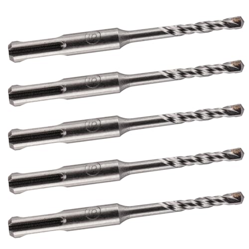 SDS + Plus Mauerbohrer, Wolframkarbid-Spitze, für Stein, Beton, Ziegel, 6 mm x 110 mm, 5 Stück SDS + Plus Mauerbohrer, Wolframkarbid-Spitze, für Stein, Beton, Ziegel, 6 mm x 110 mm, 5 Stück von Rennie Tool Company