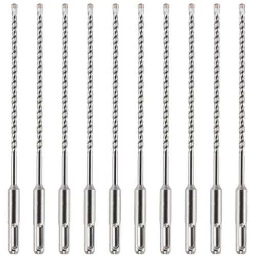 SDS Plus Hammerbohrer, 4 mm x 210 mm, professioneller Wolframkarbidbestückter Steinbohrer für Ziegel, Beton, Stein, Granit, 4 mm SDS-Bohrer, 10 Stück SDS Plus Hammerbohrer, 4 mm x 210 mm, professioneller Wolframkarbidbestückter Steinbohrer für Ziegel, Beton, Stein, Granit, 4 mm SDS-Bohrer, 10 Stück von Rennie Tool Company