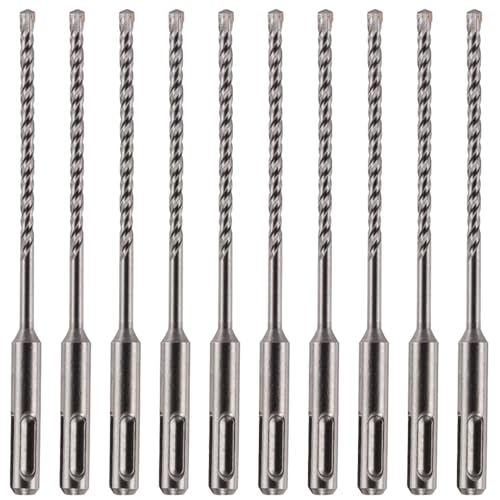 SDS Plus Hammerbohrer, 5 mm x 160 mm, professioneller Wolframkarbidbestückter Steinbohrer für Ziegel, Beton, Stein, Granit, 5 mm SDS-Bohrer, 10 Stück SDS Plus Hammerbohrer, 5 mm x 160 mm, professioneller Wolframkarbidbestückter Steinbohrer für Ziegel, Beton, Stein, Granit, 5 mm SDS-Bohrer, 10 Stück von Rennie Tool Company