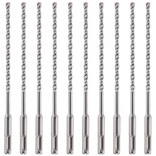 SDS Plus Hammerbohrer, 6,5 mm x 210 mm, professioneller Wolframkarbid-bestückter Steinbohrer für Ziegel, Beton, Stein, Granit, 6,5 mm SDS-Bohrer, 10 Stück von Rennie Tool Company