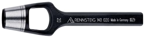 Rennsteig Henkellocheisen (Ø 20 mm, Locheisen, Lochstanzer, Stanzer für Gummi, Leder, Filz, Kunststoff, Kork, Stoff, Stanzwerkzeug) 1400200 von Rennsteig