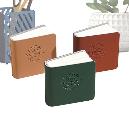 Kleines Skizzenbuch, 3 Stück Aquarell Skizzenbuch, Tragbares Journal-Notizbuch, 5x5 Cm Square Pure Color Kleine Aquarell Skizzenbuch 36 Seiten Taschen Notizblock Notizbücher Für Skizzen, Zeichnungen von Renopfect