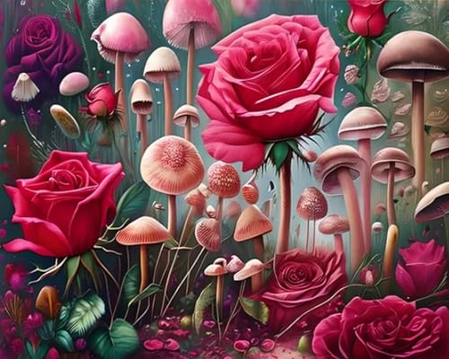 Renqidian kreuzstich set Vorgedruckt Blumenpilz 11 CT Erwachsene Anfanger Kreuzstich Stickpackungen für Wandkunst-Heimdekoration 40x50 cm Renqidian kreuzstich set Vorgedruckt Blumenpilz 11 CT Erwachsene Anfanger Kreuzstich Stickpackungen für Wandkunst-Heimdekoration 40x50 cm von Renqidian