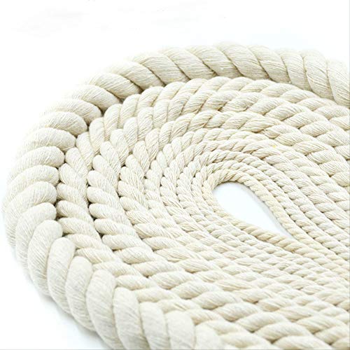 Baumwollseil Seil Kordelband Tau 12mm 4M Baumwollkordel Kordel Tauseil Makramee Garn für DIY Handwerk Dekoration Garten Cotton Rope Beige von Renyiz