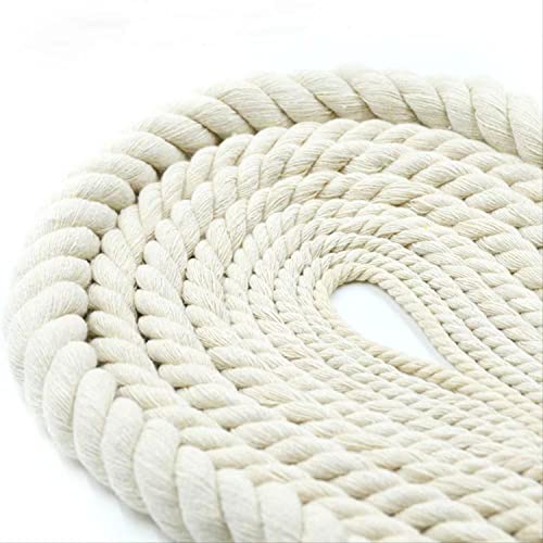 Baumwollseil Baumwollkordel Dicke Kordel Seil Kordelband Tau 10mm Makramee Garn für DIY Handwerk 20M Rope Beige von Renyiz