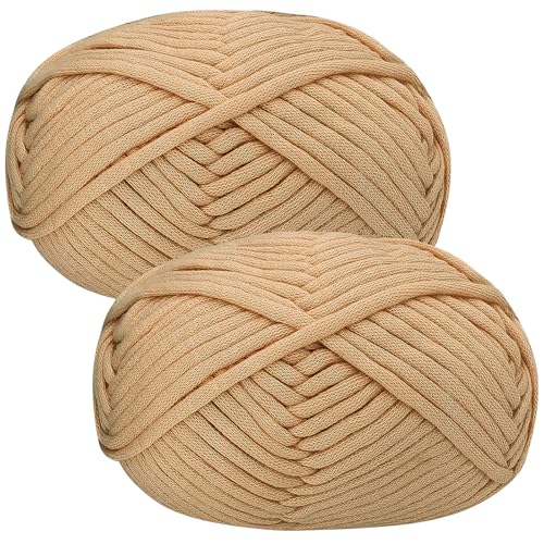 Häkelgarn Baumwolle Häkelwolle Chenille Wolle zum Häkeln 2 X 50g Häkelwolle,Crochet Yarn Dickes Baumwoll-Nylon-Mischgarn Häkelgarn für Anfänger Khaki Garn Häkelgarn Baumwolle Häkelwolle Chenille Wolle zum Häkeln 2 X 50g Häkelwolle,Crochet Yarn Dickes Baumwoll-Nylon-Mischgarn Häkelgarn für Anfänger Khaki Garn von Renyiz