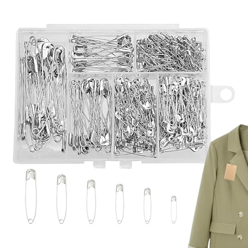 Sicherheitsnadeln Für Kleidung,300 Stück Silber Kleine Gemischte Sicherheitsnadeln | Metall Nähzubehör Mit Aufbewahrungsbox Nähnadeln Bastelbedarf Sicherheitsnadeln Für Kleidung,300 Stück Silber Kleine Gemischte Sicherheitsnadeln | Metall Nähzubehör Mit Aufbewahrungsbox Nähnadeln Bastelbedarf von Renywosi