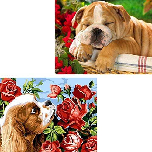 Reofrey 2 Packung Diamond Painting Zubehör 5D DIY Diamantmalerei Rose HundBohren Voll Stickerei Strass Diamant Malerei Set Wanddekoration 30x40 cm 008 Reofrey 2 Packung Diamond Painting Zubehör 5D DIY Diamantmalerei Rose HundBohren Voll Stickerei Strass Diamant Malerei Set Wanddekoration 30x40 cm 008 von Reofrey