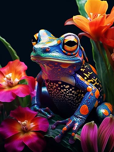 Reofrey 5D Diamond Painting Zubehör Frosch, DIY Full Dril Tier Diamant Painting Bilder Set Diamant Malerei Vollbohrer, Kreuzstich Erwachsene Stickerei Crystal Strass Foto Craft Für Home 30X40cm Reofrey 5D Diamond Painting Zubehör Frosch, DIY Full Dril Tier Diamant Painting Bilder Set Diamant Malerei Vollbohrer, Kreuzstich Erwachsene Stickerei Crystal Strass Foto Craft Für Home 30X40cm von Reofrey