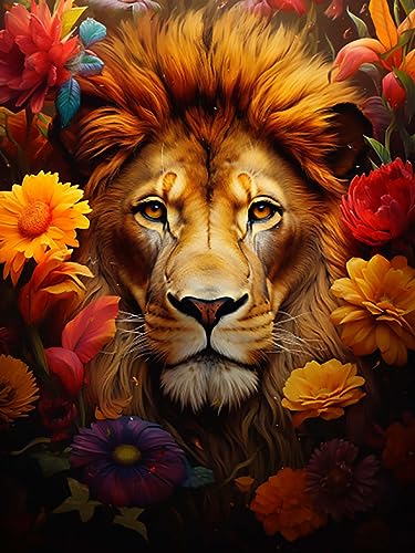 Reofrey 5D Diamond Painting Zubehör Löwe, DIY Full Dril Tier Diamant Painting Bilder Set Diamant Malerei Vollbohrer, Kreuzstich Erwachsene Stickerei Crystal Strass Foto Craft Für Home 30X40cm Reofrey 5D Diamond Painting Zubehör Löwe, DIY Full Dril Tier Diamant Painting Bilder Set Diamant Malerei Vollbohrer, Kreuzstich Erwachsene Stickerei Crystal Strass Foto Craft Für Home 30X40cm von Reofrey