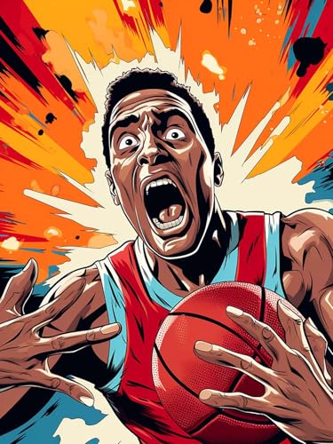 Reofrey 5d Diamond Painting Zubehör Basketball, DIY Full Dril Diamant Painting Bilder Set Diamant Malerei Vollbohrer, Kreuzstich Erwachsene Stickerei Crystal Strass Foto Craft Für Wall Home 30X40cm Reofrey 5d Diamond Painting Zubehör Basketball, DIY Full Dril Diamant Painting Bilder Set Diamant Malerei Vollbohrer, Kreuzstich Erwachsene Stickerei Crystal Strass Foto Craft Für Wall Home 30X40cm von Reofrey