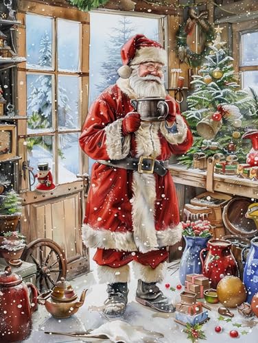 Reofrey 5d Diamond Painting Zubehör Weihnachtsmann, DIY Full Dril Weihnachten Diamant Painting Bilder Set Diamant Malerei Vollbohrer, Kreuzstich Erwachsene Stickerei Crystal Strass Foto Craft 40x50cm Reofrey 5d Diamond Painting Zubehör Weihnachtsmann, DIY Full Dril Weihnachten Diamant Painting Bilder Set Diamant Malerei Vollbohrer, Kreuzstich Erwachsene Stickerei Crystal Strass Foto Craft 40x50cm von Reofrey
