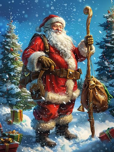 Reofrey 5d Diamond Painting Zubehör Weihnachtsmann, DIY Full Dril Weihnachten Diamant Painting Bilder Set Diamant Malerei Vollbohrer, Kreuzstich Erwachsene Stickerei Crystal Strass Foto Craft 40x50cm Reofrey 5d Diamond Painting Zubehör Weihnachtsmann, DIY Full Dril Weihnachten Diamant Painting Bilder Set Diamant Malerei Vollbohrer, Kreuzstich Erwachsene Stickerei Crystal Strass Foto Craft 40x50cm von Reofrey