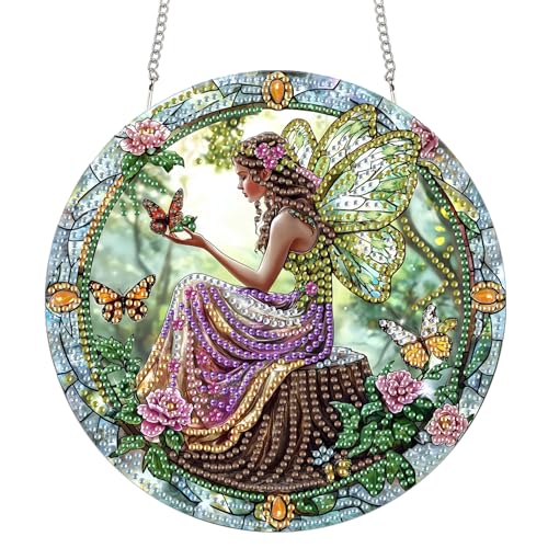 Reofrey Diamond Painting Doppelseitig Anhänger Acrylbrett mit Kette - 20x20cm Schönheitself Diamant Painting Fensterbilder Deko Set DIY Kristall Malerei Anhänger für Wand Fenster & Garten Schmücken Reofrey Diamond Painting Doppelseitig Anhänger Acrylbrett mit Kette - 20x20cm Schönheitself Diamant Painting Fensterbilder Deko Set DIY Kristall Malerei Anhänger für Wand Fenster & Garten Schmücken von Reofrey