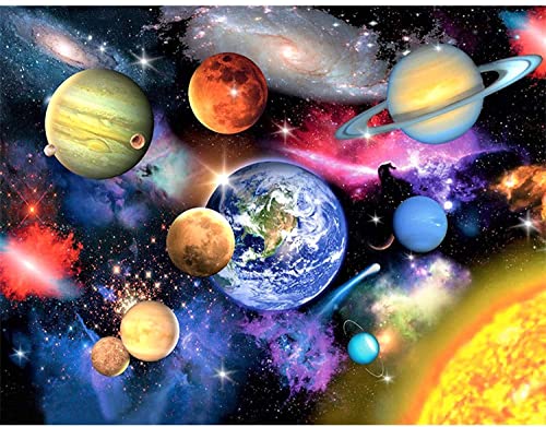 Reofrey Diamond Painting Zubehör DIY Diamantmalerei Universum Planet Bohren Voll Stickerei Strass Diamant Malerei Set Wanddekoration 40x50 cm Reofrey Diamond Painting Zubehör DIY Diamantmalerei Universum Planet Bohren Voll Stickerei Strass Diamant Malerei Set Wanddekoration 40x50 cm von Reofrey