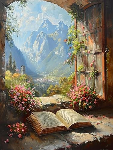 Reofrey Diamond Painting Zubehör Fenster, Full Dril Landschaft Diamant Painting Bilder Set Diamant Malerei Vollbohrer, Kreuzstich Erwachsene Stickerei Crystal Strass Foto Craft Für Wall Home 30X40cm Reofrey Diamond Painting Zubehör Fenster, Full Dril Landschaft Diamant Painting Bilder Set Diamant Malerei Vollbohrer, Kreuzstich Erwachsene Stickerei Crystal Strass Foto Craft Für Wall Home 30X40cm von Reofrey
