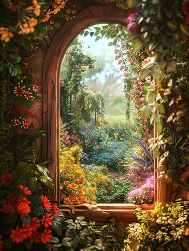 Reofrey Diamond Painting Zubehör Fenster, Full Dril Landschaft Diamant Painting Bilder Set Diamant Malerei Vollbohrer, Kreuzstich Erwachsene Stickerei Crystal Strass Foto Craft Für Wall Home 30X40cm Reofrey Diamond Painting Zubehör Fenster, Full Dril Landschaft Diamant Painting Bilder Set Diamant Malerei Vollbohrer, Kreuzstich Erwachsene Stickerei Crystal Strass Foto Craft Für Wall Home 30X40cm von Reofrey