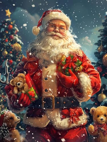 Reofrey Diamond Painting Zubehör Weihnachtsmann, DIY Full Dril Diamant Painting Bilder Set Diamant Malerei Vollbohrer, Kreuzstich Erwachsene Stickerei Crystal Strass Foto Craft Für Wall Home 30X40cm Reofrey Diamond Painting Zubehör Weihnachtsmann, DIY Full Dril Diamant Painting Bilder Set Diamant Malerei Vollbohrer, Kreuzstich Erwachsene Stickerei Crystal Strass Foto Craft Für Wall Home 30X40cm von Reofrey