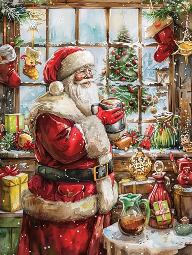 Reofrey Diamond Painting Zubehör Weihnachtsmann, DIY Full Dril Diamant Painting Bilder Set Diamant Malerei Vollbohrer, Kreuzstich Erwachsene Stickerei Crystal Strass Foto Craft Für Wall Home 30X40cm Reofrey Diamond Painting Zubehör Weihnachtsmann, DIY Full Dril Diamant Painting Bilder Set Diamant Malerei Vollbohrer, Kreuzstich Erwachsene Stickerei Crystal Strass Foto Craft Für Wall Home 30X40cm von Reofrey