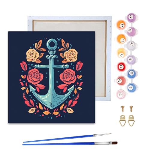 Reofrey Malen nach Zahlen Erwachsene mit Rahmen Blume - DIY Handbemaltes Ölgemälde Kits Landschaft, Leinwand 20x20cm, mit Pinsel und Acrylfarbe - Malen nach Zahlen kinder für Anfänger & Senior Reofrey Malen nach Zahlen Erwachsene mit Rahmen Blume - DIY Handbemaltes Ölgemälde Kits Landschaft, Leinwand 20x20cm, mit Pinsel und Acrylfarbe - Malen nach Zahlen kinder für Anfänger & Senior von Reofrey