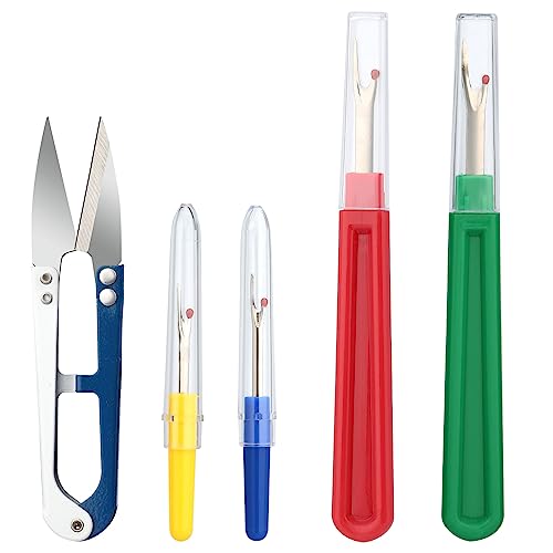 4 Stück Nahttrenner, großer und kleiner Nähfaden, Fadenschneider, Nahttrenner, Nahttrenner, Aufbewahrungstasche, zum Nähen, Basteln 4 Stück Nahttrenner, großer und kleiner Nähfaden, Fadenschneider, Nahttrenner, Nahttrenner, Aufbewahrungstasche, zum Nähen, Basteln von Reovin