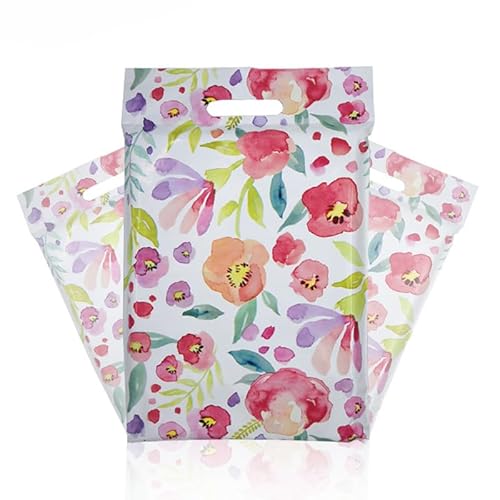 50 x Designer-Versandtaschen mit Griff, für Verpackungen, Versand, Post, selbstklebend, Tinte und Waschmittel von Repackbiz