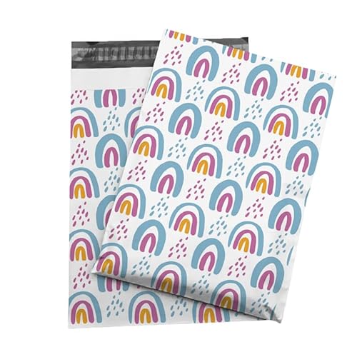 Designer Poly-Versandtaschen, Versandtaschen, Geschenke, Versandverpackung, Design-Muster, Umschlag für Post, 100 Stück, Regenbogenfarben, 25,4 x 33 cm Designer Poly-Versandtaschen, Versandtaschen, Geschenke, Versandverpackung, Design-Muster, Umschlag für Post, 100 Stück, Regenbogenfarben, 25,4 x 33 cm von Repackbiz