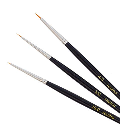 Repino Toray Pinsel Set Künstlerpinsel - sehr dünn - sehr fein - Grösse 10/0, 5/0, 4/0 - Toraypinsel Pinselset Repino Toray Pinsel Set Künstlerpinsel - sehr dünn - sehr fein - Grösse 10/0, 5/0, 4/0 - Toraypinsel Pinselset von repino